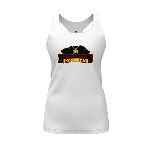 [FT0TRBWH-FYS-LOGO1] Decker Racerback Tank Top (Female Youth S, White, Logo 1)
