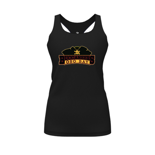 [FT0TRBBK-FYS-LOGO1] Decker Racerback Tank Top (Female Youth S, Black, Logo 1)