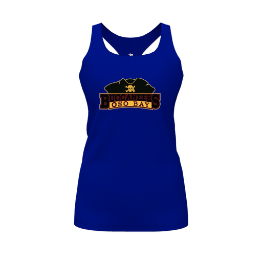 [CUS-DFW-RCBK-PER-RYL-FYS-LOGO1] Racerback Tank Top (Female Youth S, Royal, Logo 1)