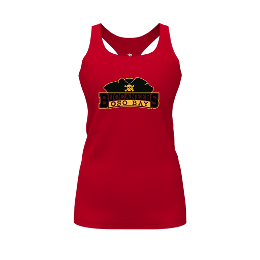 [CUS-DFW-RCBK-PER-RED-FYS-LOGO1] Racerback Tank Top (Female Youth S, Red, Logo 1)