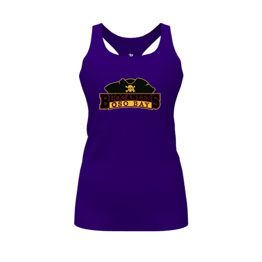 [CUS-DFW-RCBK-PER-PUR-FYS-LOGO1] Racerback Tank Top (Female Youth S, Purple, Logo 1)