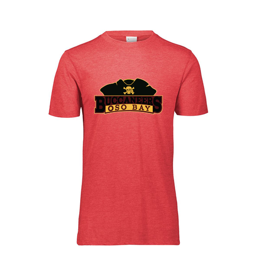 [FTSCUBRD-YS-LOGO1] Decker Youth Tri-Blend T-Shirt - Short Sleeve (Youth S, Red, Logo 1)