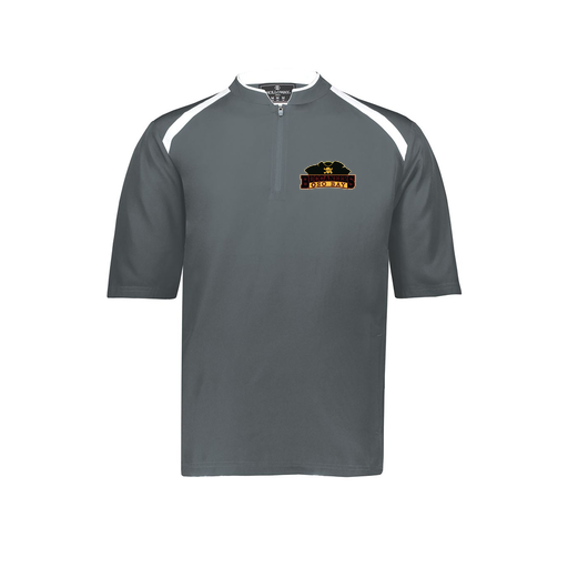 [229581-AS-GRY-LOGO1] Men's Dugout Short Sleeve Pullover (Adult S, Gray, Logo 1)
