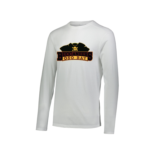 [FTLCUBWH-AXS-LOGO1] Decker Men's Tri-Blend T-Shirt - Long Sleeve (Adult XS, White, Logo 1)