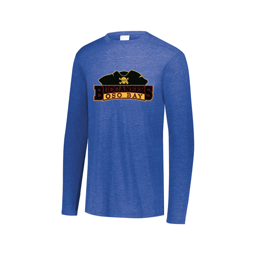 [FTLCUBRY-AXS-LOGO1] Decker Men's Tri-Blend T-Shirt - Long Sleeve (Adult XS, Royal, Logo 1)