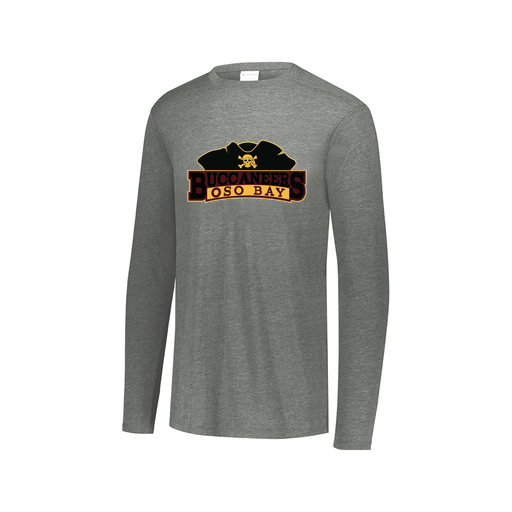 [FTLCUBGY-AXS-LOGO1] Decker Men's Tri-Blend T-Shirt - Long Sleeve (Adult XS, Gray, Logo 1)