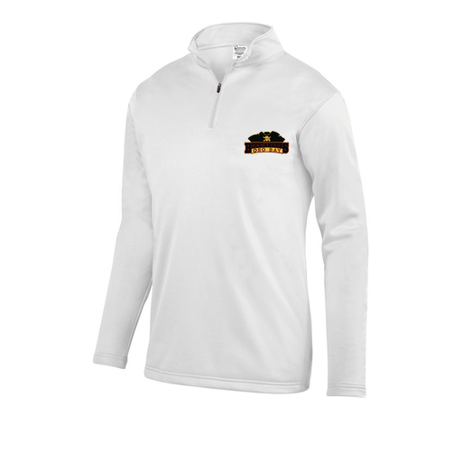 [FOLQFFWH-AS-LOGO1] Decker Men's FlexFleece 1/4 Zip (Adult S, White, Logo 1)