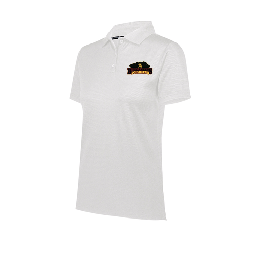 [222768.005.XS-LOGO1] Ladies Prism Polo (Female Adult XS, White, Logo 1)