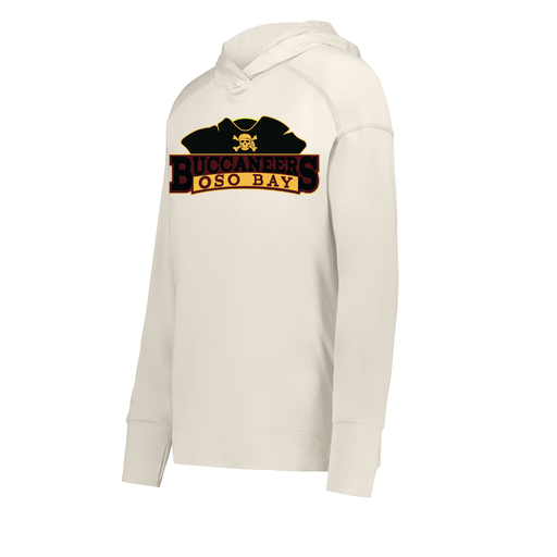 [222798-WHT-FAXS-LOGO1] Ladies Ventura Thin Knit Hoodie (Female Adult XS, White, Logo 1)
