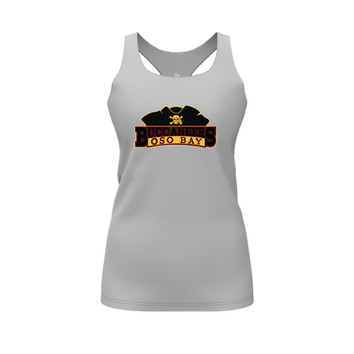 [FT0TRBGY-FYS-LOGO1] Decker Racerback Tank Top (Female Youth S, Gray, Logo 1)